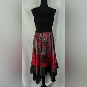 Sangria Fit & Flare Halter Midi Dress Size 10 Formal Cocktail Evening Party Chic